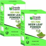 Dravida Organics Anti-Aging Neem Leaf Powder All Skin Type 100 Percent Natural Pure Neem 200 g (Pack of 2)