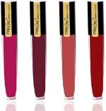 Pinkline Multicolor Multishades Set Cream Lipsticks Matte Finish Long Lasting Lipstick, 8 Ml (Set Of 4)