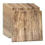 TAYLORED HOME 1 Pc DIY Self-Adhesive Classic Grain 3D Asymmetric Wooden Texture Designed PE Foam Wall Sticker Easy Peel & Stick Waterproof Wallpaper Anti fouling Wall Panels for Home Decor (70X70cm)