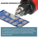DY TOOLS Diamond Grinding/Cutting Wheel, 50mm 1.9 inch (10pcs Discs+2shank), Blade Wheel Disc Rotary Tool