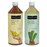 Kapiva Wild Amla Juice 1L + Kapiva Thar Aloe Vera Juice (with Pulp) 1L | Combo (1L+1L)
