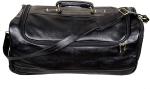 RICHSIGN Black Leather Unisex Laptop Roller Case