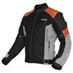 Allextreme Turbo Riding Jacket Mesh Cafe Racer Motorcycle Adventure Bike Accessory Impact Protection Armour All Season Night Visibility Stickers For Men (1 Year Warranty, 3Xl, Orange)