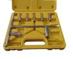 Eastman T-handle Socket Wrench Set, Chrome Plated, Anti Slip Knurled Handle with 7 Hex Sockets, Below Case Packing, E-2219