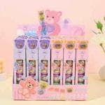 KidsZeeNie Aesthetic Cute Teddy Bear 6 Piece Stackable Pastel Colour Highlighter Marker Pen For Books| Bible Highlighters and Pens No Bleed, Mild Soft Quick Drying & Smudge Proof
