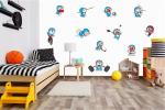 Asian Paints Multicolor Vinyl The Perfect Sportsman Wall Decal Doraemon-XL8