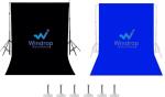 Windrop Solutions Black, Blue Polyester Screen Background - 8X12 Ft. (Pack Of 2)
