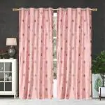 STUFFIT Diamond Design Polyester Panels/Curtain for Home and Office Decor /Living Room/Kitchen/Hall, 2 Piece (Size : 4 X 7 Feet, Pink)