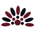 Comet Busters Handcrafted Maroon and Black Oval Velvet Bindis (BIN1894) (15 mm) Pack of 1