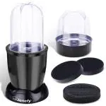 Jenefy Compact Bullet Mixer Grinder Blender 400W for Multi-Use - 2 Jars (500ml, 300ml) Black