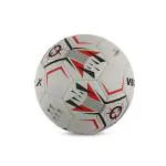 Vector X Impulse Soccer Ball Thermo Fusion Rubber Football Embossed For Professional Play (White-Red) Size-5