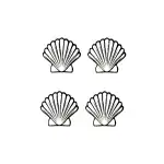 SIMPLY INKED Seashell Temporary Tattoo, Designer Tattoo for all (Seashell tattoo) Pack of 2