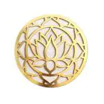 SPECIALYOU.IN Lotus Rangoli stencils, rangoli making tools Reusable Wooden Acrylic Mirror Rangoli Template Mat Rangoli for Floor pooja room decoration items, Decoration Items for Home - 1pc (12 inch)