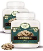 Biotic Natural Astragalus Capsules - Astragalus Extract - 500mg - 120 Veg Capsules (Pack of 2)