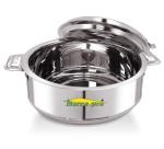 Home-Pro Silver Stainless Steel High Grade Classy Casserole and Serving Bowl, 5000ml