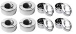 Anee - Kee Ashtray 8 pcs for hotels resorts cottages restaurant Hotelware Silver Stainless Steel Lid Ashtray (Pack of 8)