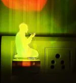 DIONA Green Namaz Dua Islam 3D Changing Portable LED Night Lamp 10 cm