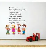 WOLPEP Multicolor Vinyl Nursery Rhymes and Kid Poems Wall Sticker