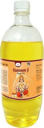 WQT Hanuman Ji Poojan Oil 1000 ML Pack of 1 For Deepak Poojan Havan Kund