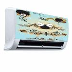 Qth FLORAL DESIGN AC STICKER SUITABLE FOR ALL TYPE OF AC QTH-AC-4387