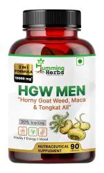 Humming Herbs Horny Goat Weed Extract with Maca Root Powder 1000mg | Tongkat Ali | Supports Strength, Stamina, Performance, Energy - 90 Capsules