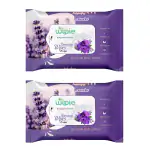 WIPIE Daily Face Cleansing Wipes with Vitamin E | Hydrating, Refreshing Wipes | Paraben and Alcohol Free (Lavender, Pack of 4)