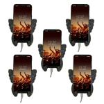 KEEVA Butterfly Wall Mount Mobile Holder Wall Mount Phone Stand Compatible with All Smart Phones Wall Mount Mobile Phone Charging Stand(Pack of 5)(Multi Color)