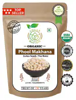 Yogan Harvest | 1 Kg | USDA Oragnic | Fox Nuts - Big Size Phool Makhana - Jumbo Size (250 x 4)