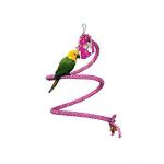 Taiyo Pluss Discovery Long Parrot Bungees Rope Toys Parrot Toys Spiral Standing Toys