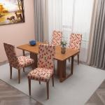 Dream Care Chair Protector Dining Table Chair Cover Set of 4 & Elastic Stretchable Office Chair Cover Protector, Design 41