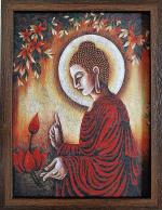 Elegance Budha Wall Art Painting Frames For Home Decoration - 10.25 X 13.25 Inch