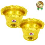 Nutristar Handmade Sindoor Bowl, Ghandam Ghinni, Brass chandan Bowl, kum kum bowl for pooja 9.5xcm 9.5xcm 5.5xcm