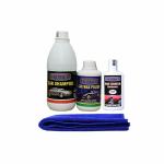 Indopower Ff820-CAR SHAMPOO 500ml+ CAR WAX POLISH 250ml+ scratch remover 200gm car microfiber cloth Blue
