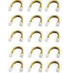 AdzMozi New 4 Pin Male to 8 Pin Female EPS Power Cable Adapter CPU Power Connector 18 cm - Pack of 15