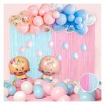 SPECIALYOU.IN Baby Shower Decoration item kit for Mom to be with baby boy and girl foil balloons, gold foil baby shower banner, Pastel Pink and Blue Balloon- Set of 49 Items