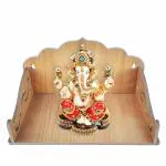 Webelkart Premium OM Wooden Temple Beautiful Plywood Mandir Pooja Room Home Decor Office