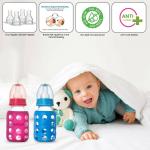 Naughty Kidz Blue and Pink Premium Baby Feeding Bottle 120ml Pack of 2