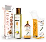 GO WOO Pack of 2 Eucalyptus Essential Oil and Almond Carrier Oil - 100% Natural Oil For Hair 110ML