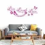 Decal O Decal Live Laugh Love Self Adhesive Sticker