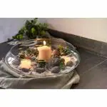 Flower Glass Vase, Urli Bowl Succulent Planter, Decorative Centerpiece Floral Container for Home .