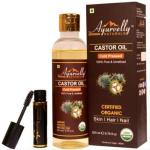 Ayurvelly Naturals 100% Pure & Organic Castor Oil Cold Pressed With Free Mascara Kit Hair Oil (200 ml)
