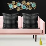 ArtzFolio Abstract Art D39 | Cushion Cover Throw Pillow Cover Case for Sofa & Living Room | Velvet Fabric | 20 x 20 inch (51 x 51 cms); Set of 2 pcs