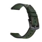 LIDDU Leather Smart Watch Strap for Fastrack Reflex Curve (Green)