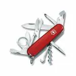 Victorinox Swiss Army Knife - Explorer - 16 Functions, Multitool with Magnifying Glass - Red, 91 mm