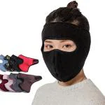 RONIKS Unisex Balaclava Face Mask with Anti-Fog Goggles Fleece Warm Winter Windproof Skull Cap (Black)