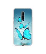 Casotec Flying Butterflies Design Printed Silicon Soft TPU Back Case Cover for OnePlus 7 Pro