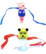 Kavim Kids RA 22173 Plastic (PVC) Rakhi Set (Pepa Pig, Rabbit two light, whistle Kid's Rakhi)