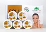 CRYSTAL CARE PROFESSIONAL GOLD FACIAL KIT WITH AROMA THERAPY | SCRUB | CLEANSER | GEL | CREAM AND | FACE PACK