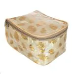 Kuber Industries Gold Laminated Jewellery Organiser With 10 Transparent Pouch