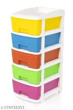 SUMOWARE Plastic Modular Drawer Organizers MULTI COLOR 5 Layer